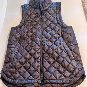 Athleta Quilted Puffer Vest - Dark Brown